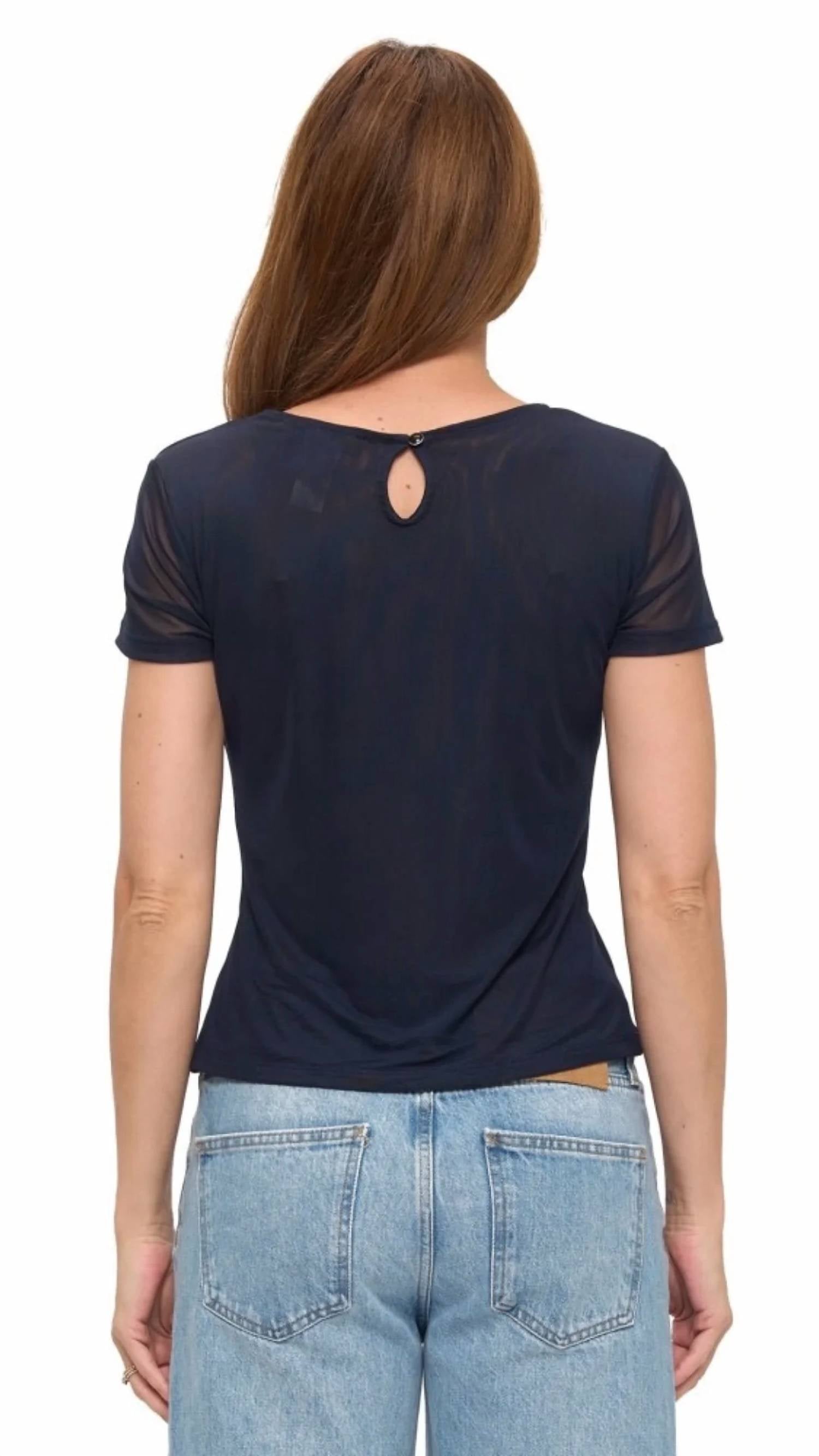 Ariella - Short Sleeve Mesh Tee