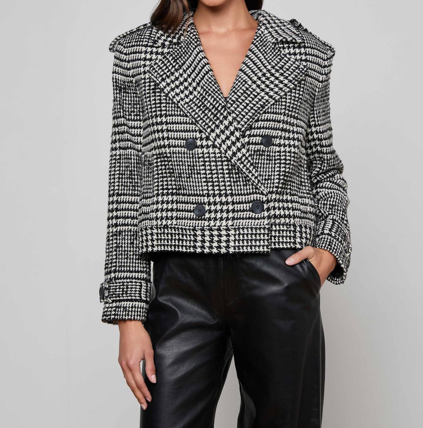 L'Agence - Xoey Cropped Trench Blazer