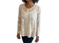 Johnny Was - Garland Sage Long Sleeve V Neck Blouse