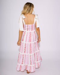 Peach Love - Sunny Strolls Floral Smocked Tiered Maxi Dress