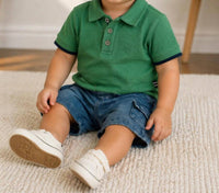 Splendid - Kid's Polo Cargo Indigo Short Set