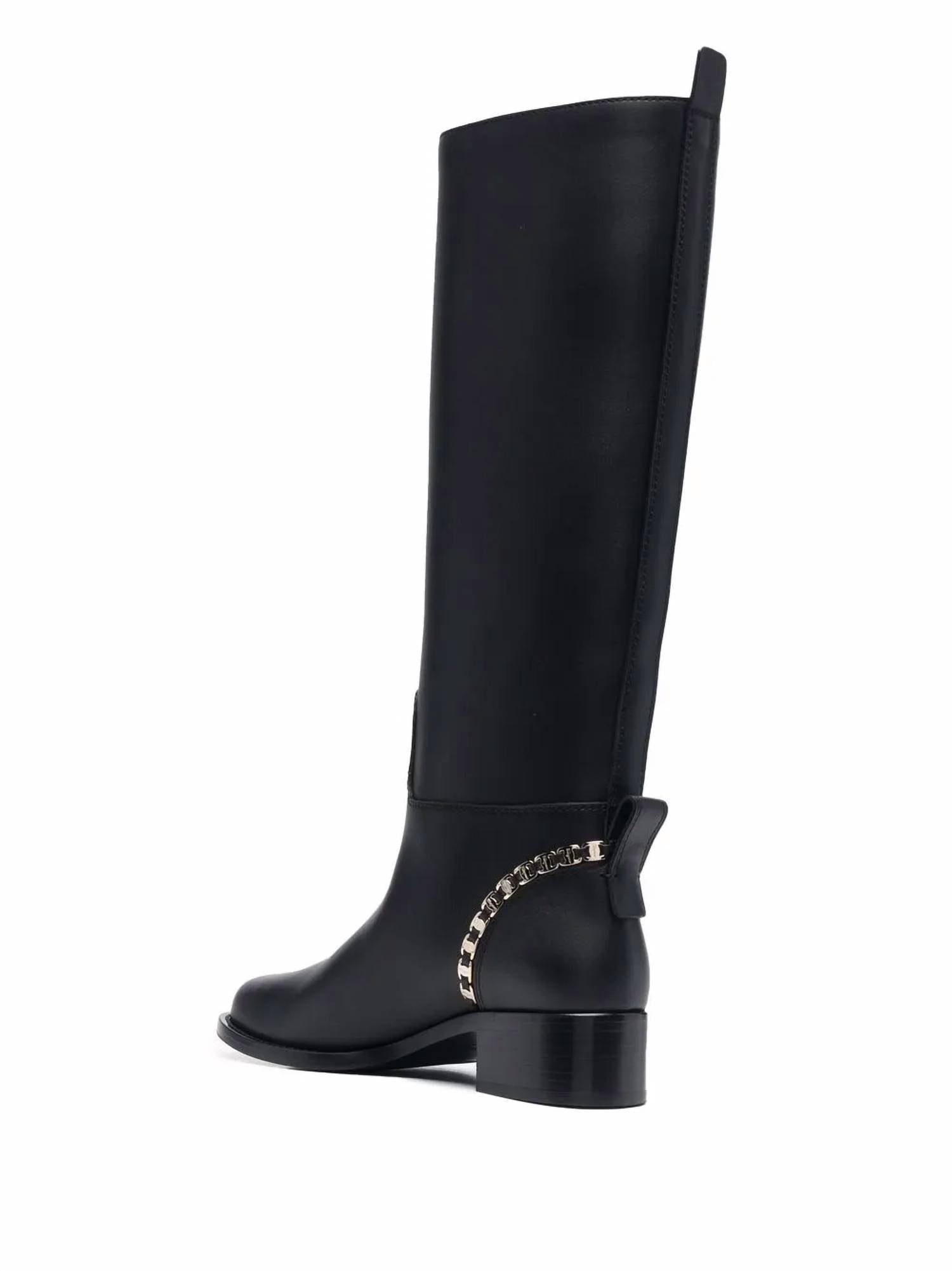 Salvatore Ferragamo - Women's Vara Chain Knee-high Boots