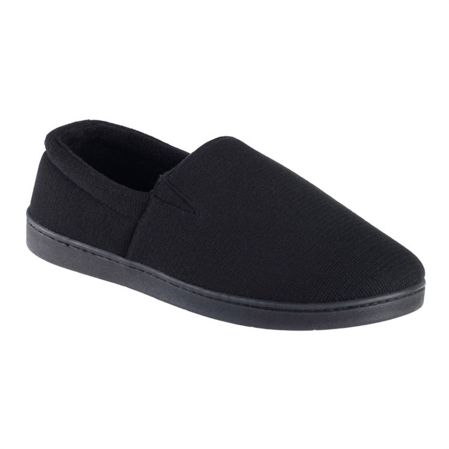 Isotoner - Men's Textured Knit Kai Closed Back Slippers