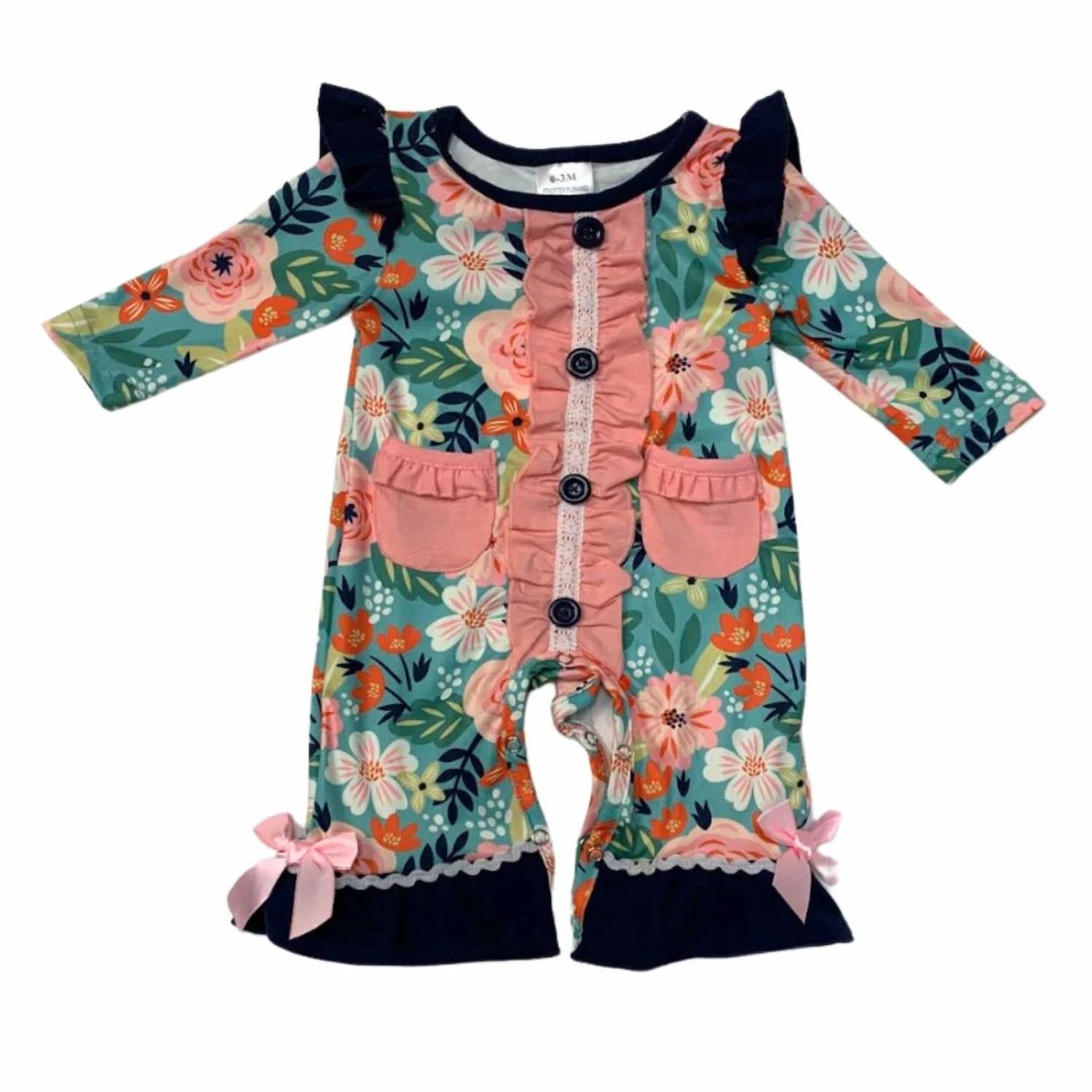 Okie + Lou - Girls Floral Dreams Romper