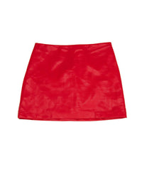 8apart Junior Women's Lennon Vegan Leather Skort in red - women's shorts