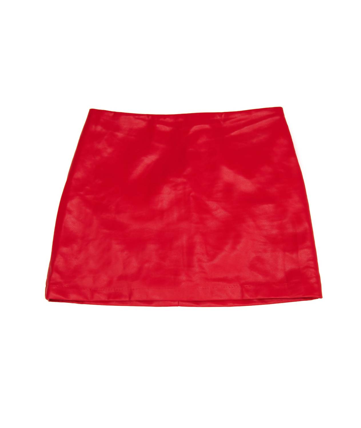 8apart Junior Women's Lennon Vegan Leather Skort in red - women's shorts