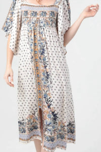 Angie - Short Sleeve Printed Dress