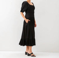 Karen Kane - Blouson Sleeve Smocked Midi Dress