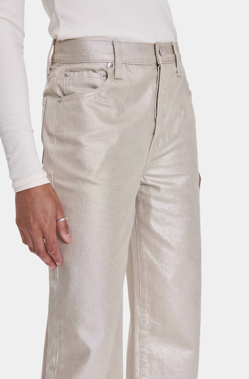 Pistola - Tate High Rise Bowed Wide Leg Jeans