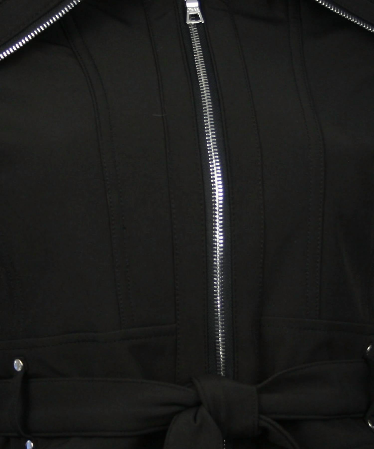 Mo-Ka - Women's Shell Zip Coat With Ribbed Collar