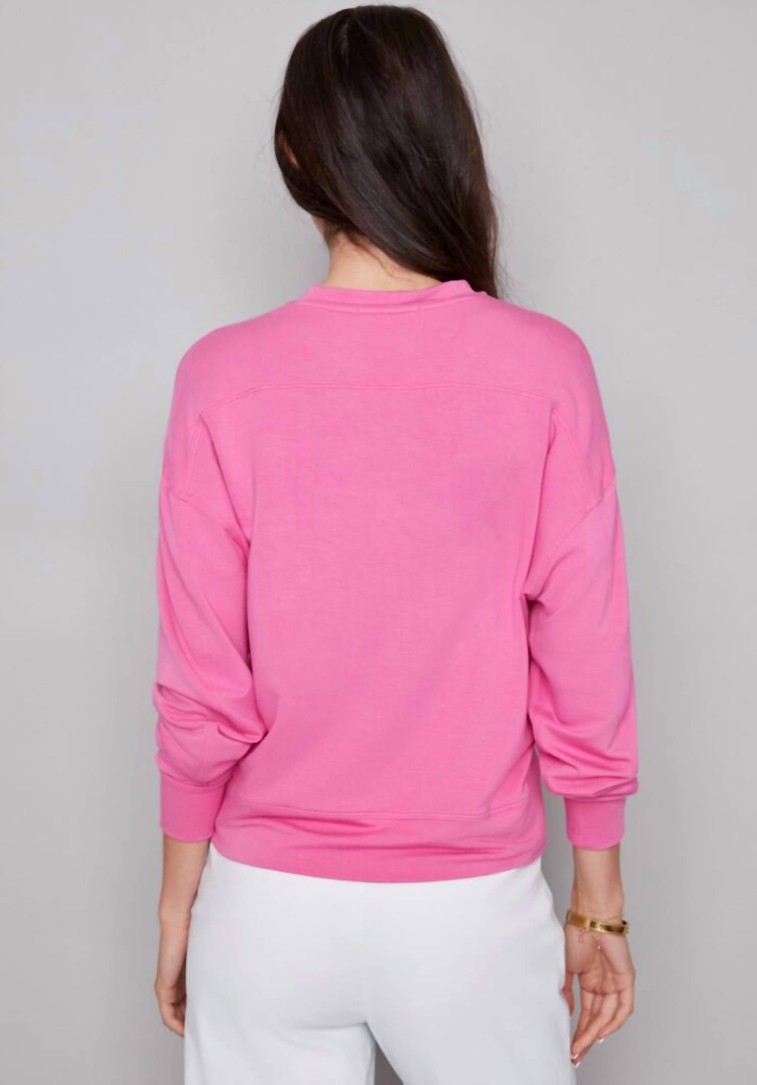 iltm Alessia Provence Sweatshirt in cherry - women's top - detail view