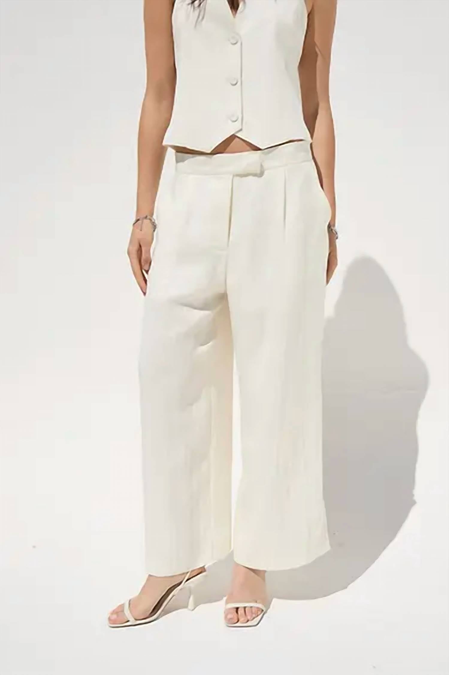 DELUC Women's Mendes Pants in beige - women's pants