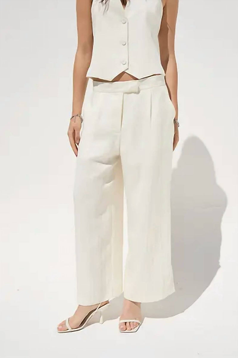 DELUC Women's Mendes Pants in beige - women's pants