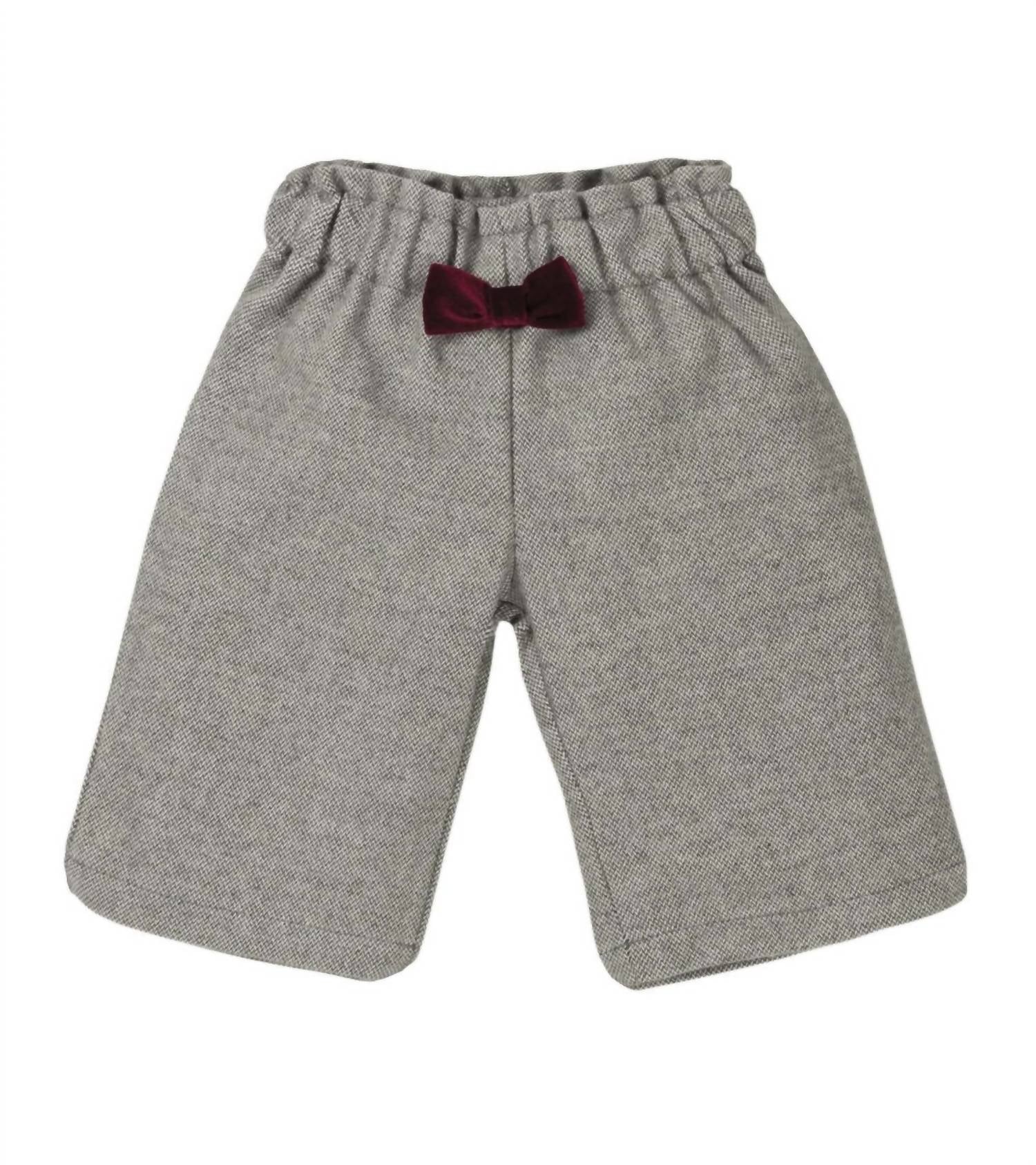 Emc - Girl's Flannel Bow Culottes Pants
