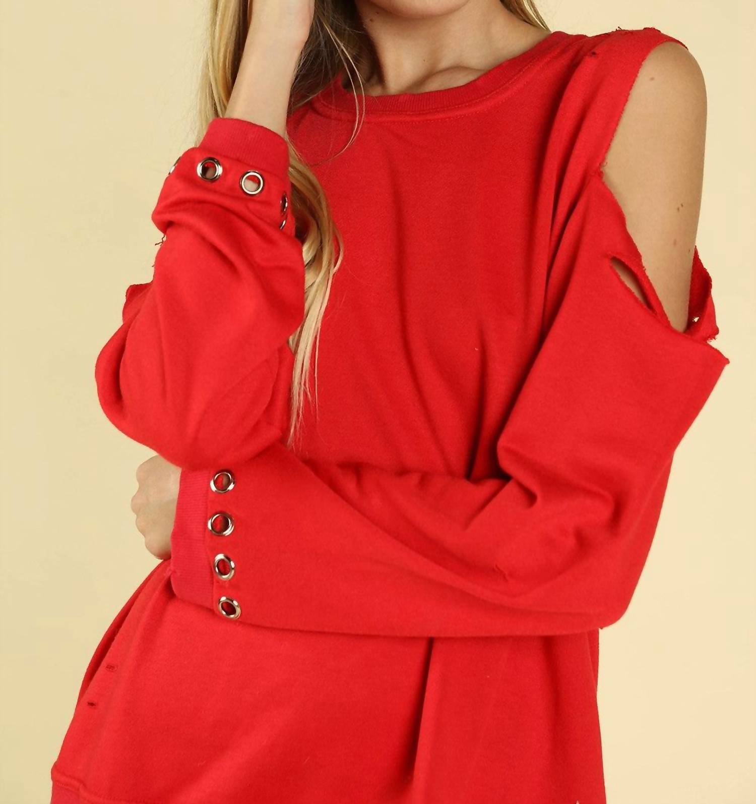 Honey Punch - Distressed Grommet Top