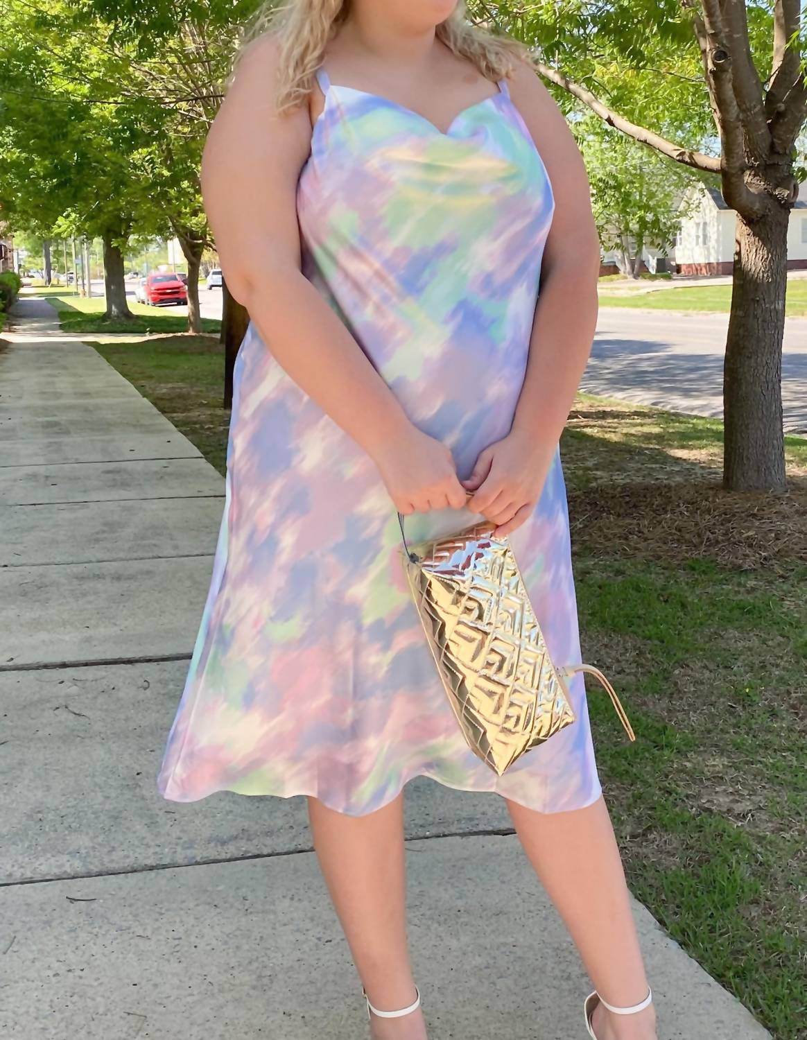 Skies Are Blue - Cowl Dress - Plus