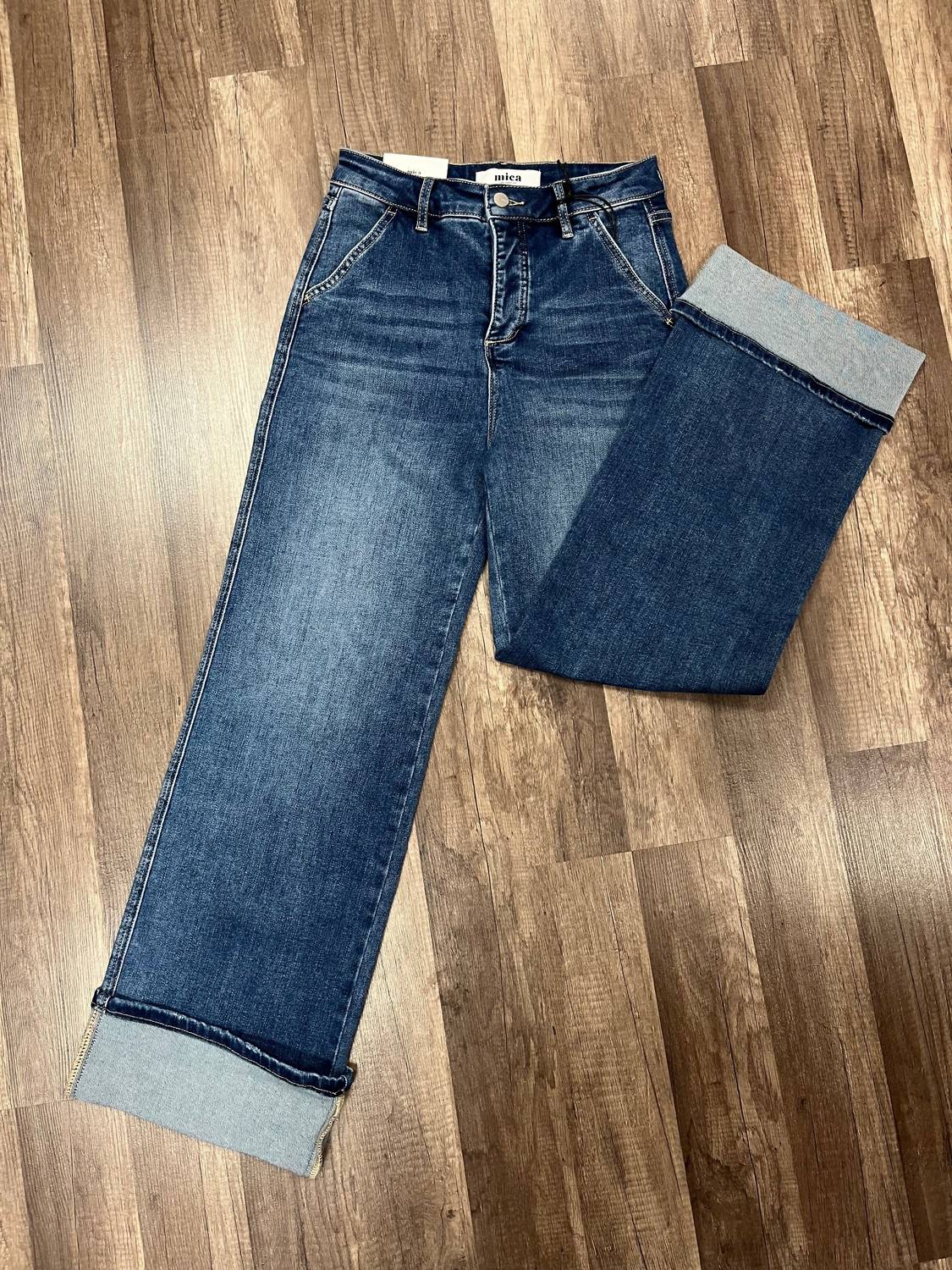 Mica Denim - Women's Wide Leg Crop Jeans