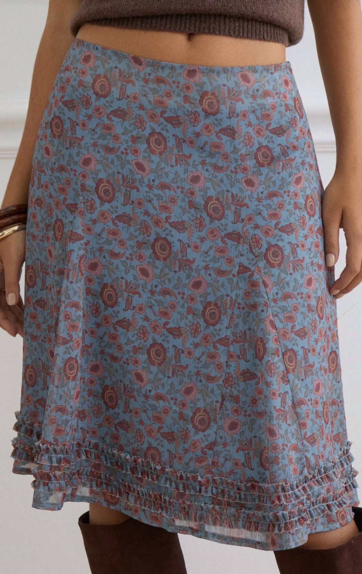 Motel Rocks - Women's Nanami Midi Skirt