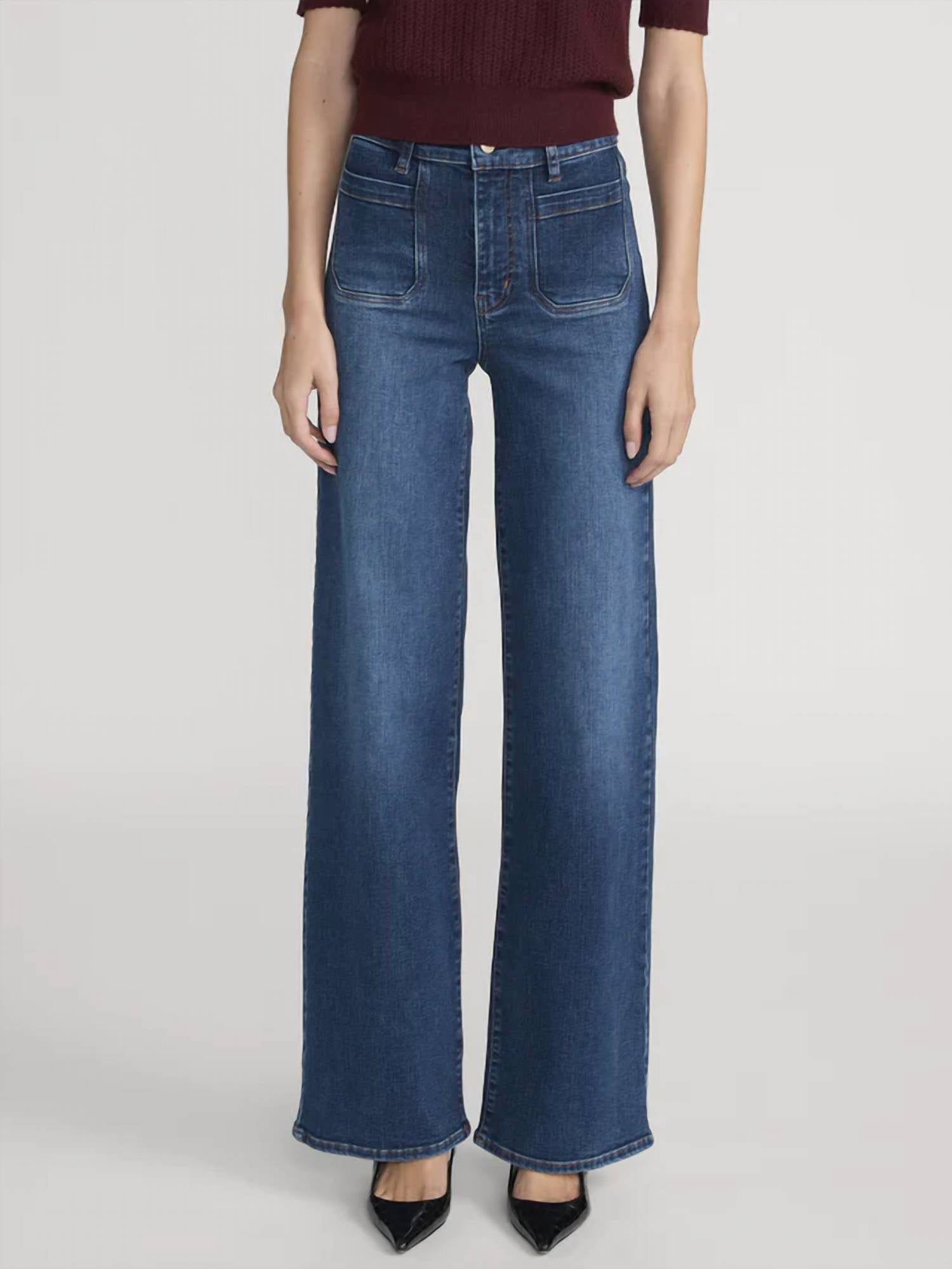Frame - Le Slim Palazzo Modernist Pocket Jeans