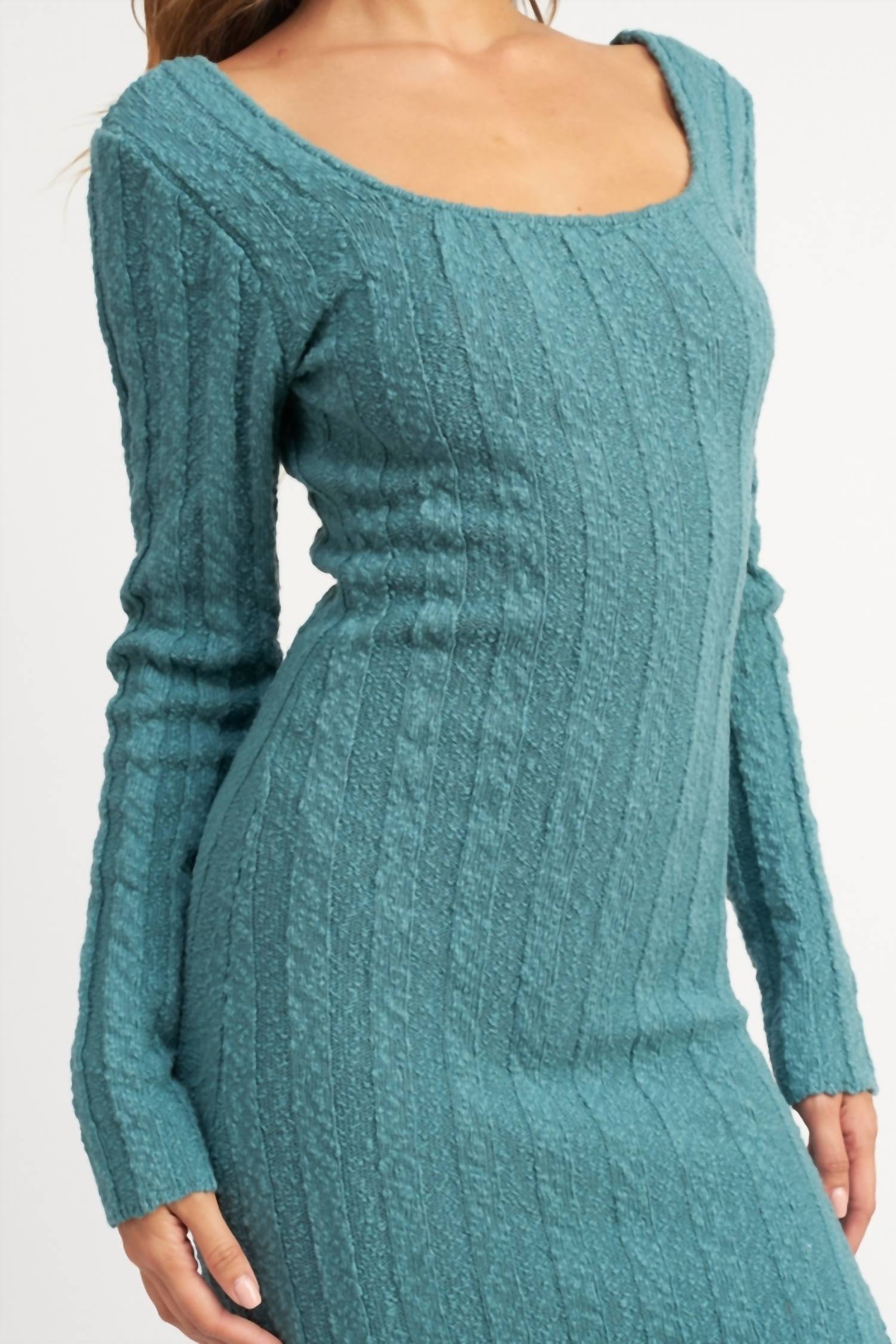 Emory Park - Square Neck Ribbed Midi Dress