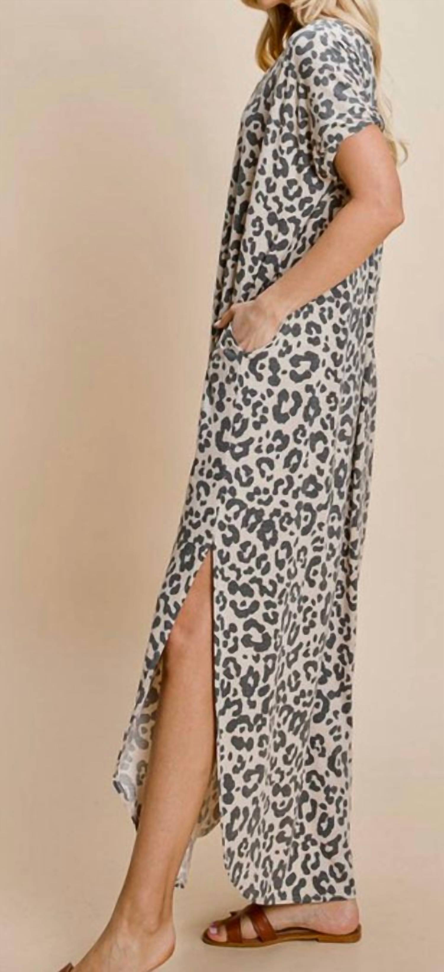 Vanilla Bay - Lazy Dayz Leopard Lounge Dress