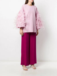 Valentino - Feather Sleeve Top