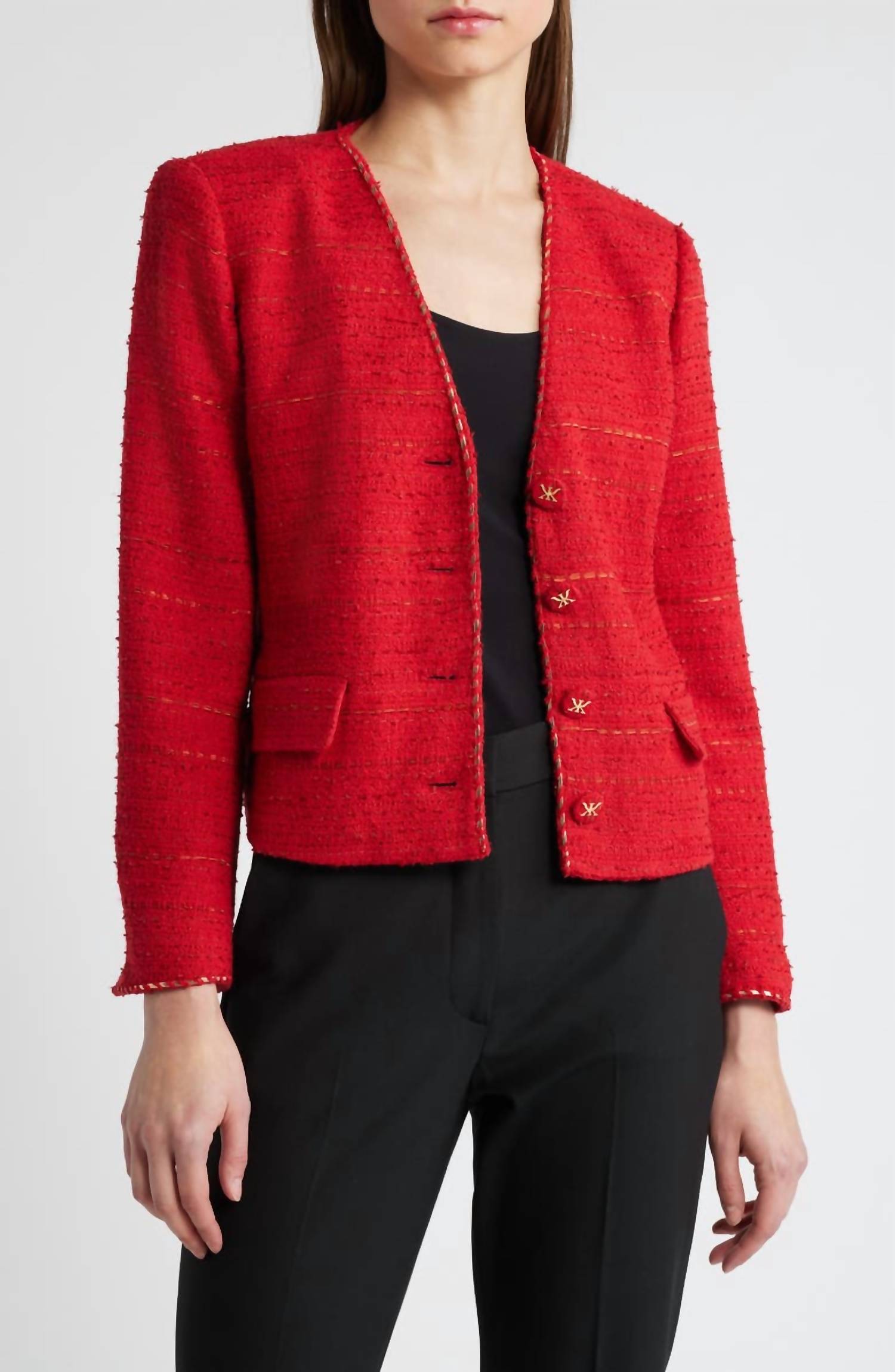 KOBI HALPERIN Women's Clara Jacket in scarlet - women's jacket