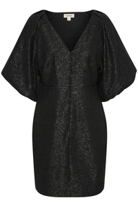 Soaked In Luxury - Slcahlina Metallic V-neck Mini Dress
