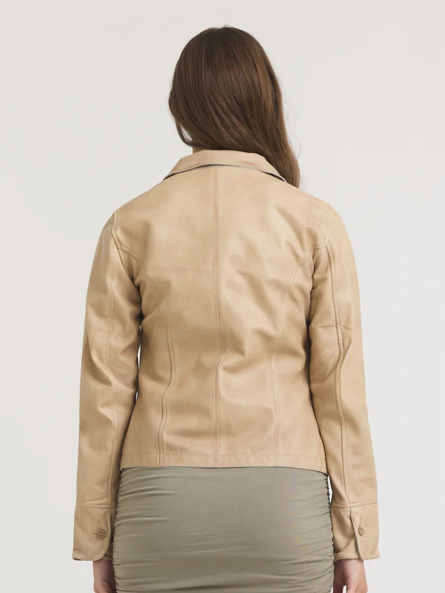 Jakett - Amelia Patina Leather Jacket