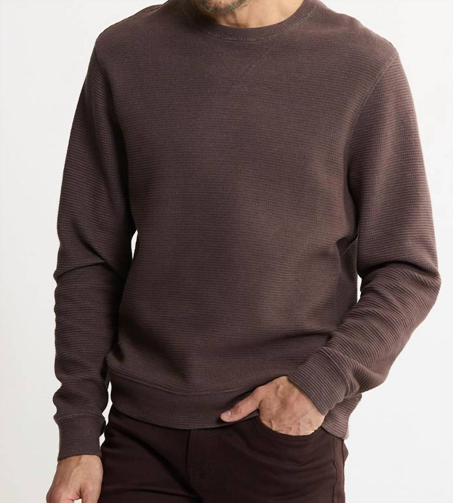 Jachs New York - Doubleface Mesh Crewneck Pullover Sweater