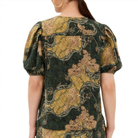 Ulla Johnson Women's Lila Top in alpine - women's blouse - detail view