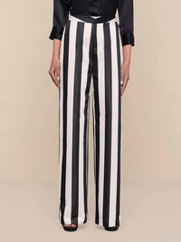 L'Agence - Livvy Satin Straight-leg Trouser