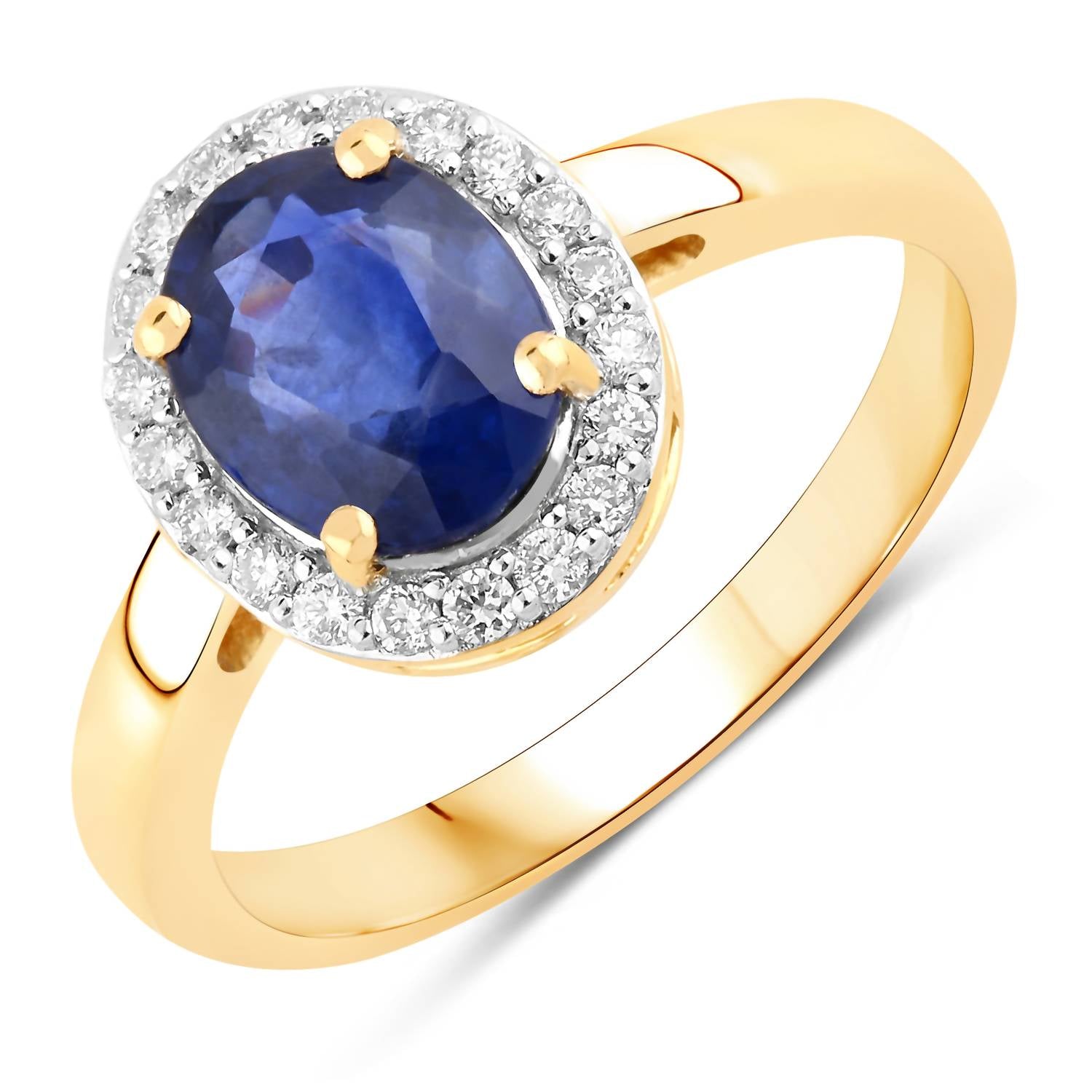 Diana M Jewels - Women's Oval Natural Sapphire Fashion Ring (2.10 Ct) - Classic Plus