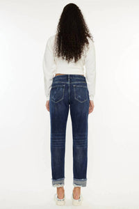 Kancan - High Rise Distressed Boyfriend Jeans