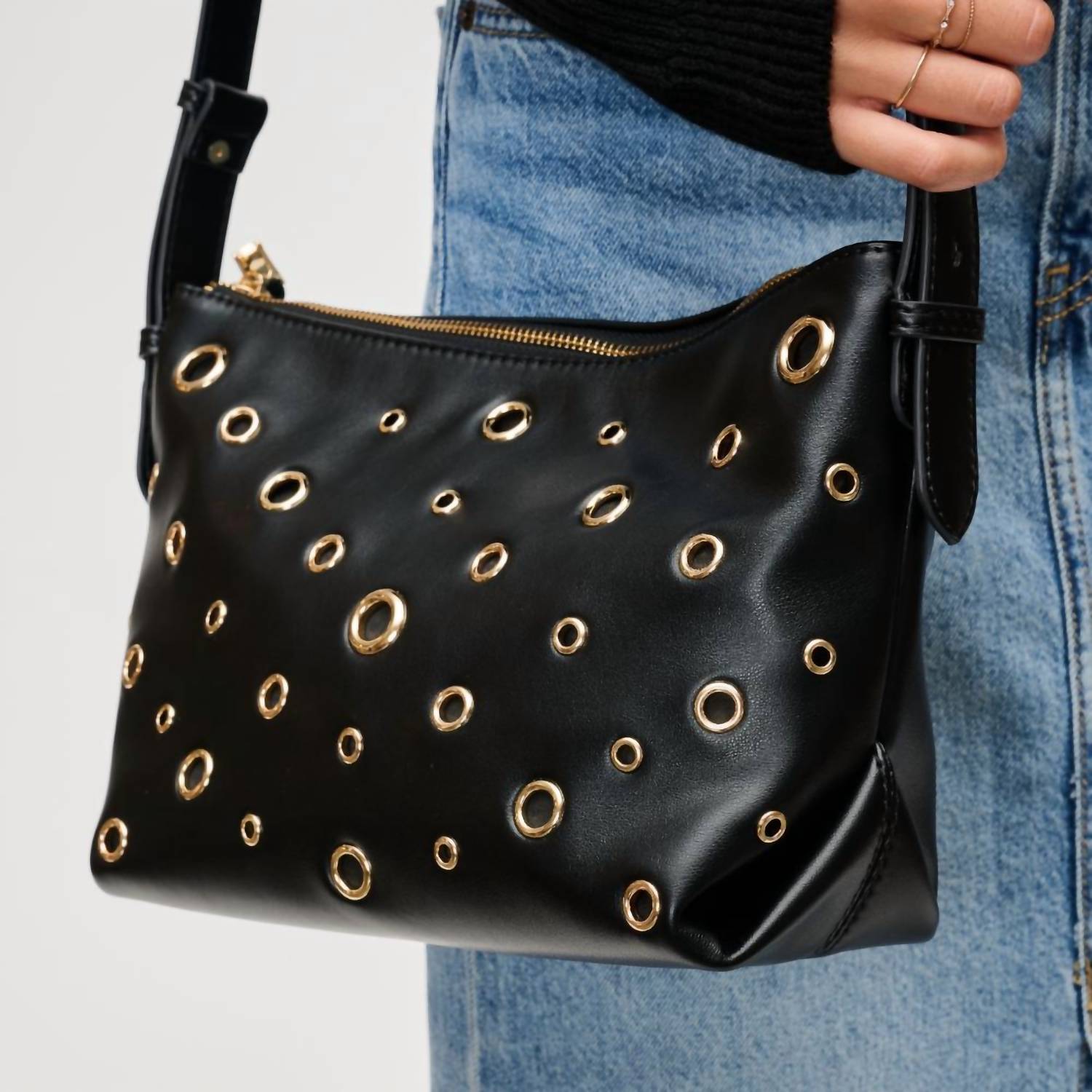 Urban Expressions - Women's Taran Grommeted Crossbody Bag