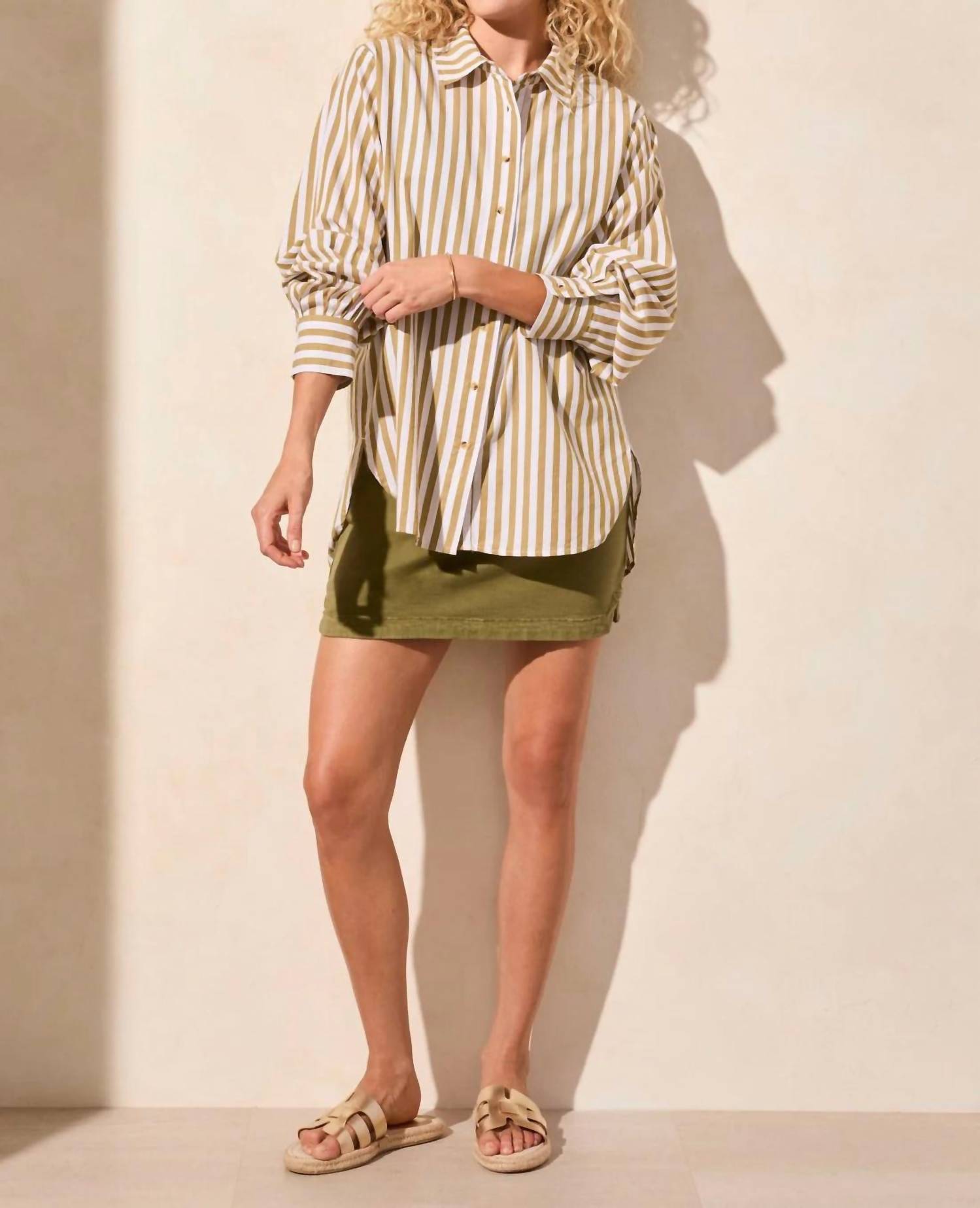 Tribal - Stripe Button-front Shirt