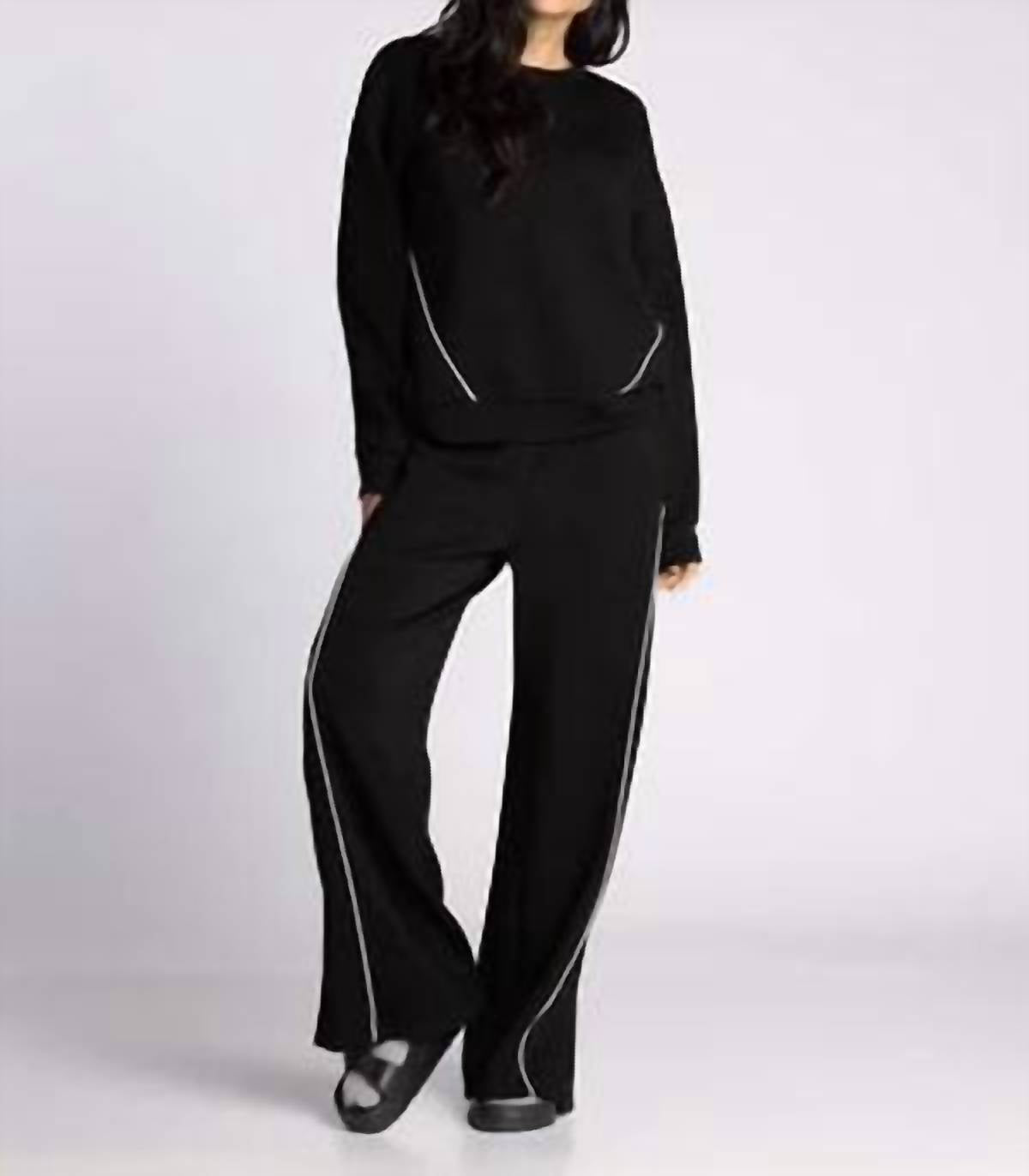 Thread & Supply Britney Long Sleeve Top in black - women's long sleeve top - view 5