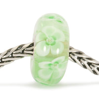 Trollbeads Women's Flower Glass Bead Charm in light green - women's accessory - detail view