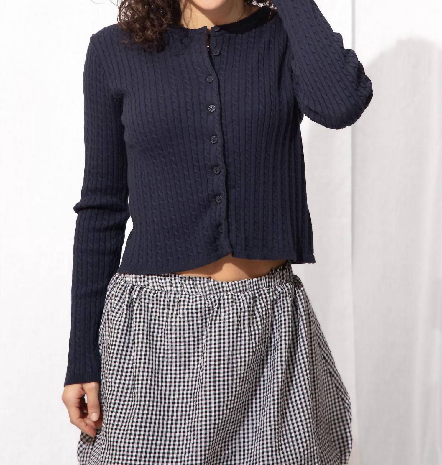 By Together - Lena Cable Knit Cardigan Top