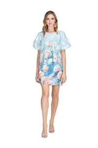 Jade - Pleated Puff Sleeve Dress