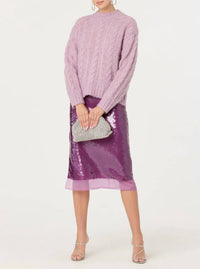 Astr - Shirin Sequin Pencil Skirt