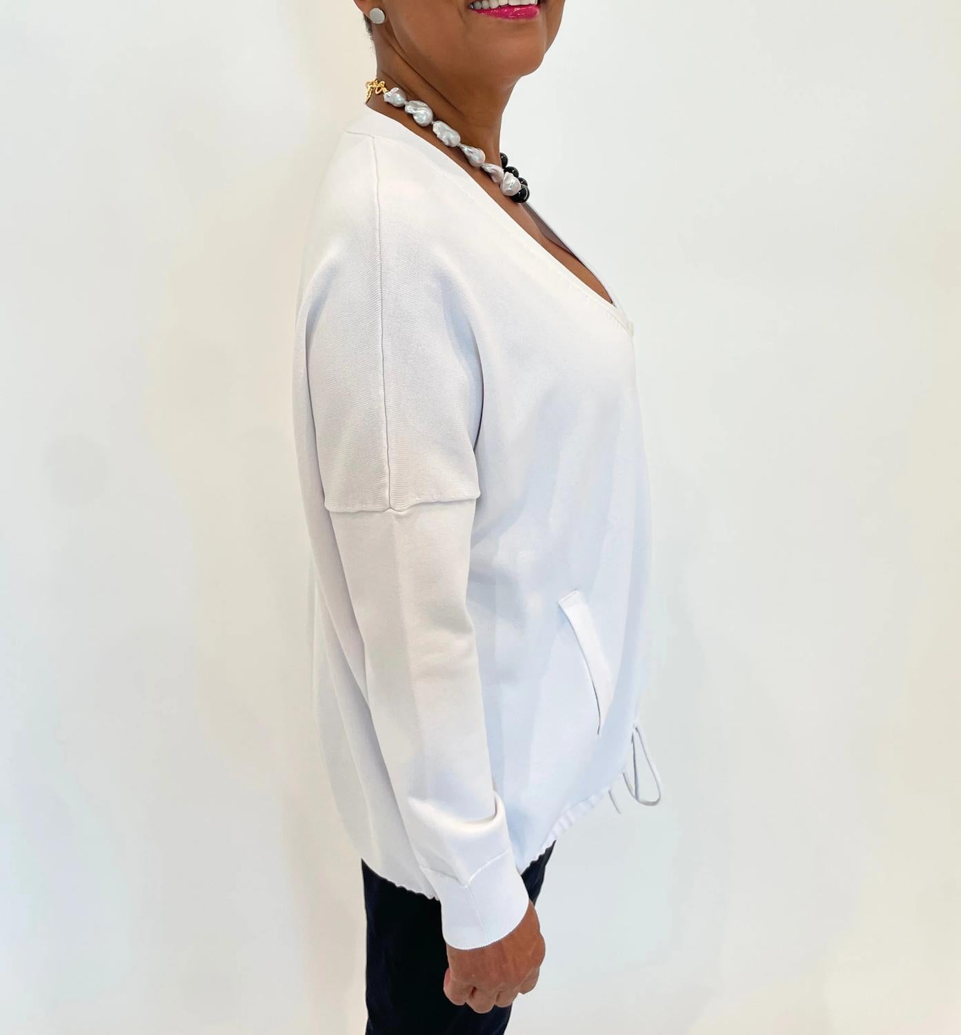 Billie - Susana Knit Boxy Drawstring Long Sleeve Cardigan