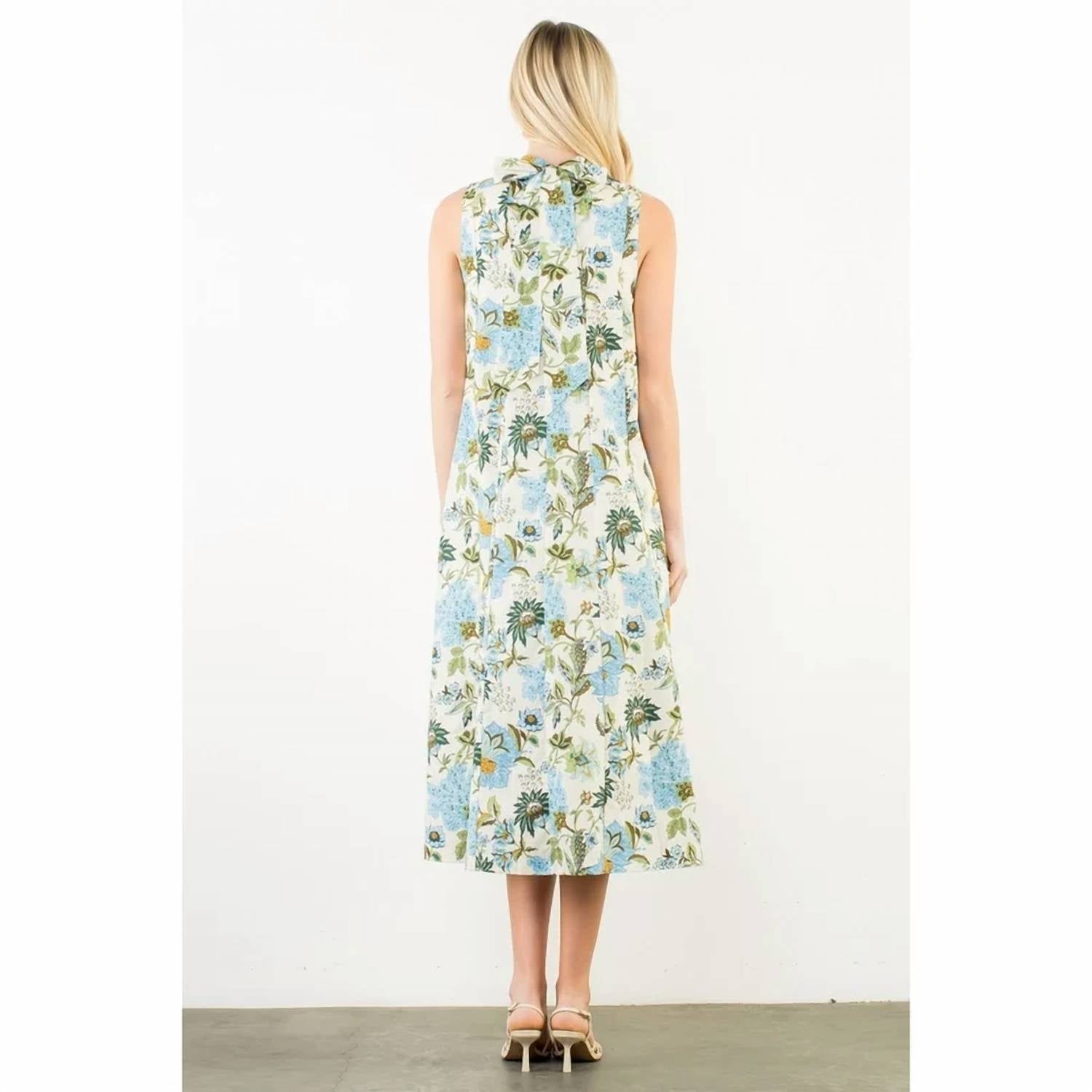 Thml - Sleeveless Tie Neck Midi Dress