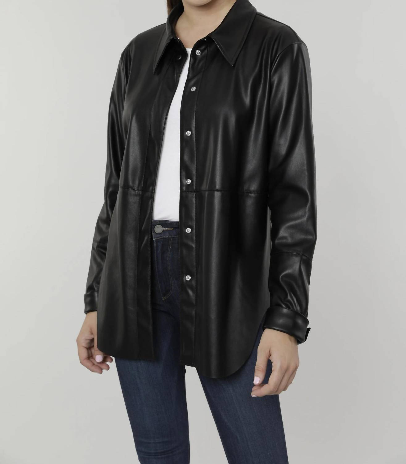 Dolce Cabo - Vegan Leather Long Sleeve Shirt