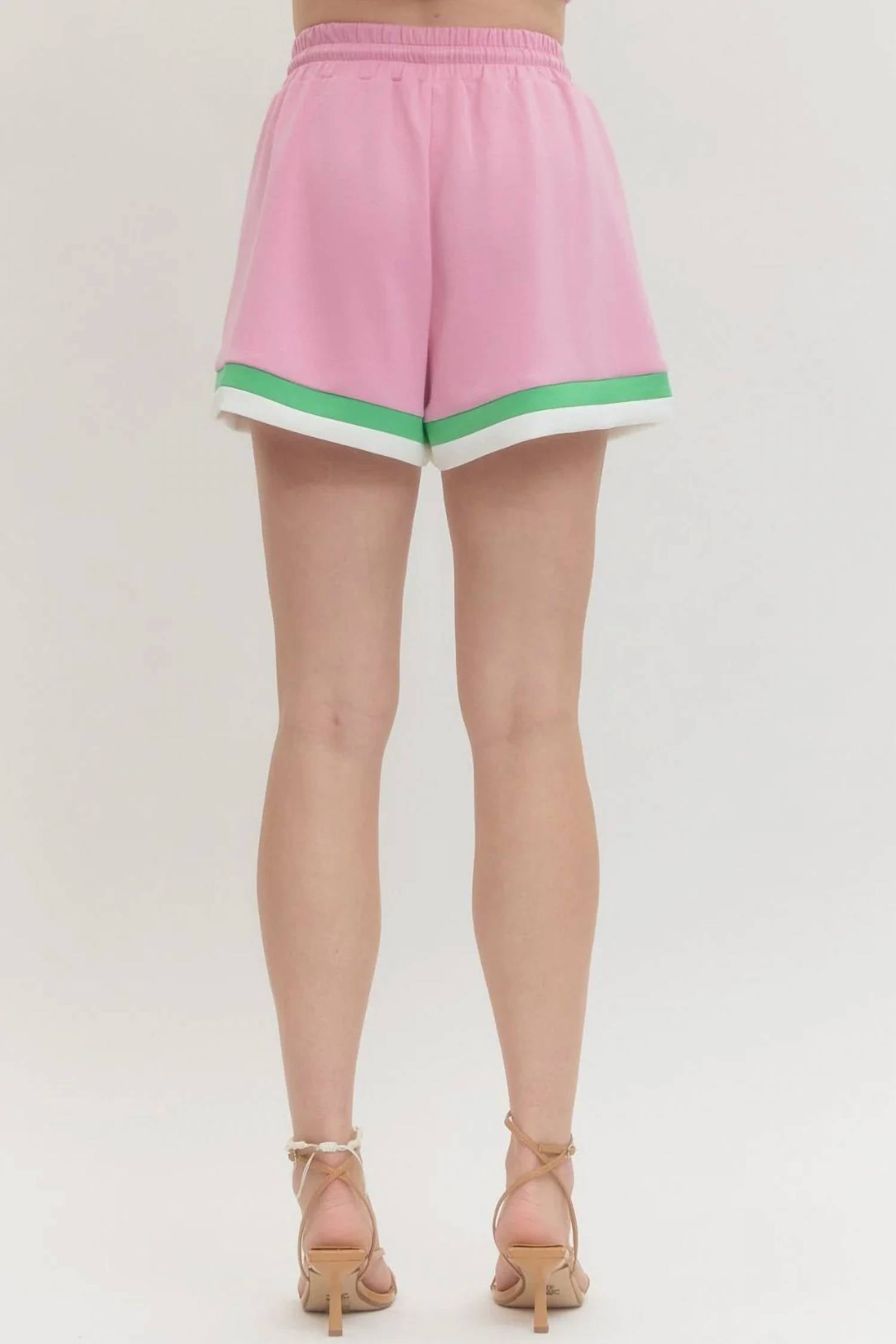 Entro - Sporty Chic Contrast Lounge Shorts