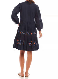 Karen Kane - Embroidered Lace Trim Dress
