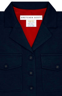 GRETCHEN SCOTT Ponte Alli Mini Dress in navy - women's dress - view 5