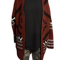 T Tahari - Women's Long Aztec Cardigan