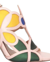 Exe Women's Dominic High Heeled Block Sandal in pink - women's heels - detail view