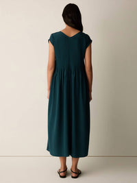Eileen Fisher - V-Neck Pintuck Dress